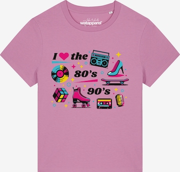 Maglietta '80s Love' di Watapparel in rosa: frontale