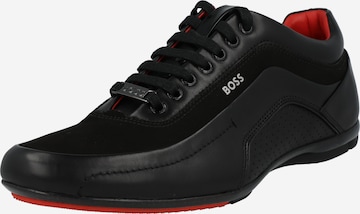 BOSS Orange Sneakers low 'Racing' i svart: forside