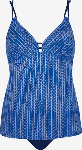 Bustier Tankini SUNFLAIR en bleu : devant
