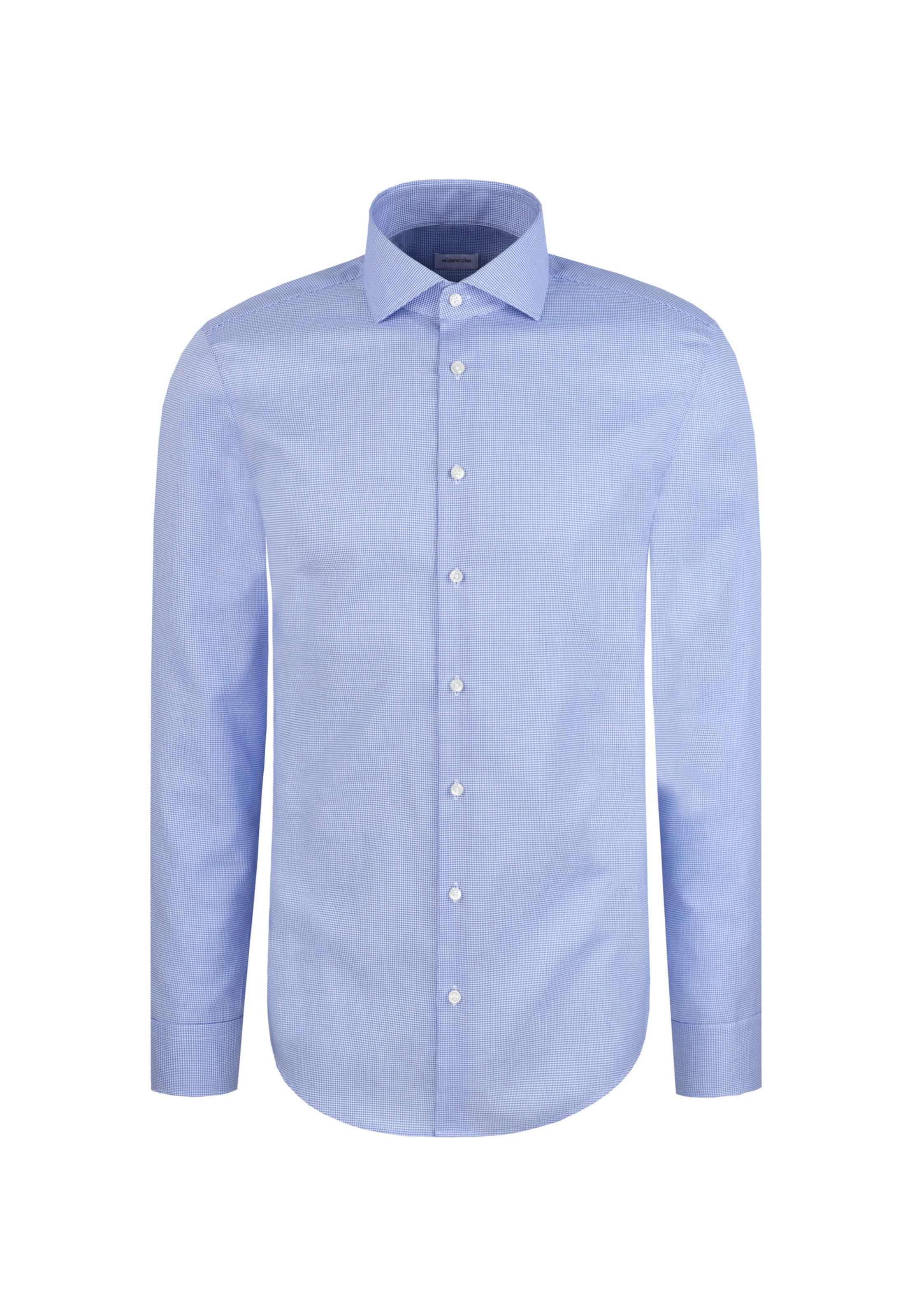 Coupe slim Chemise business 'Classic Essentials' SEIDENSTICKER en bleu : devant