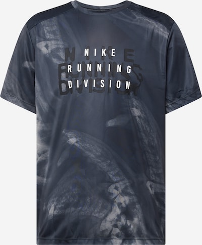 NIKE Функционална тениска 'Run Division Rise 365' в сиво / черно / бяло, Преглед на продукта