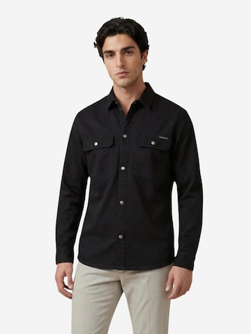 Calvin Klein Jeans Regular fit Button Up Shirt 'LV04RE103G' in Black
