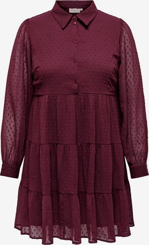 ONLY Carmakoma Shirt Dress in Red: front