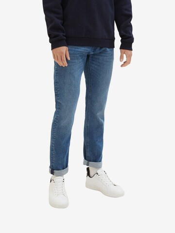 Coupe slim Jean 'Piers' TOM TAILOR DENIM en bleu : devant