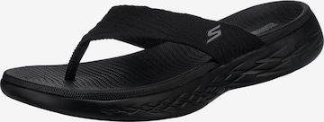 SKECHERS T-Bar Sandals in Black: front