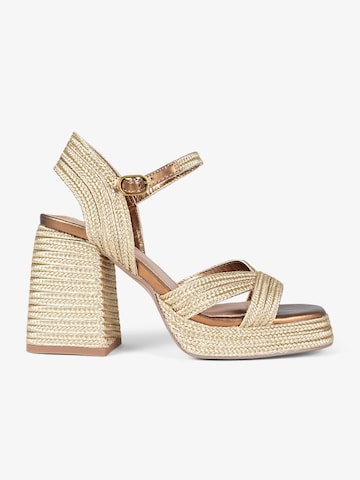 EXE Hochhackige Sandalen in Gold: Vorderseite