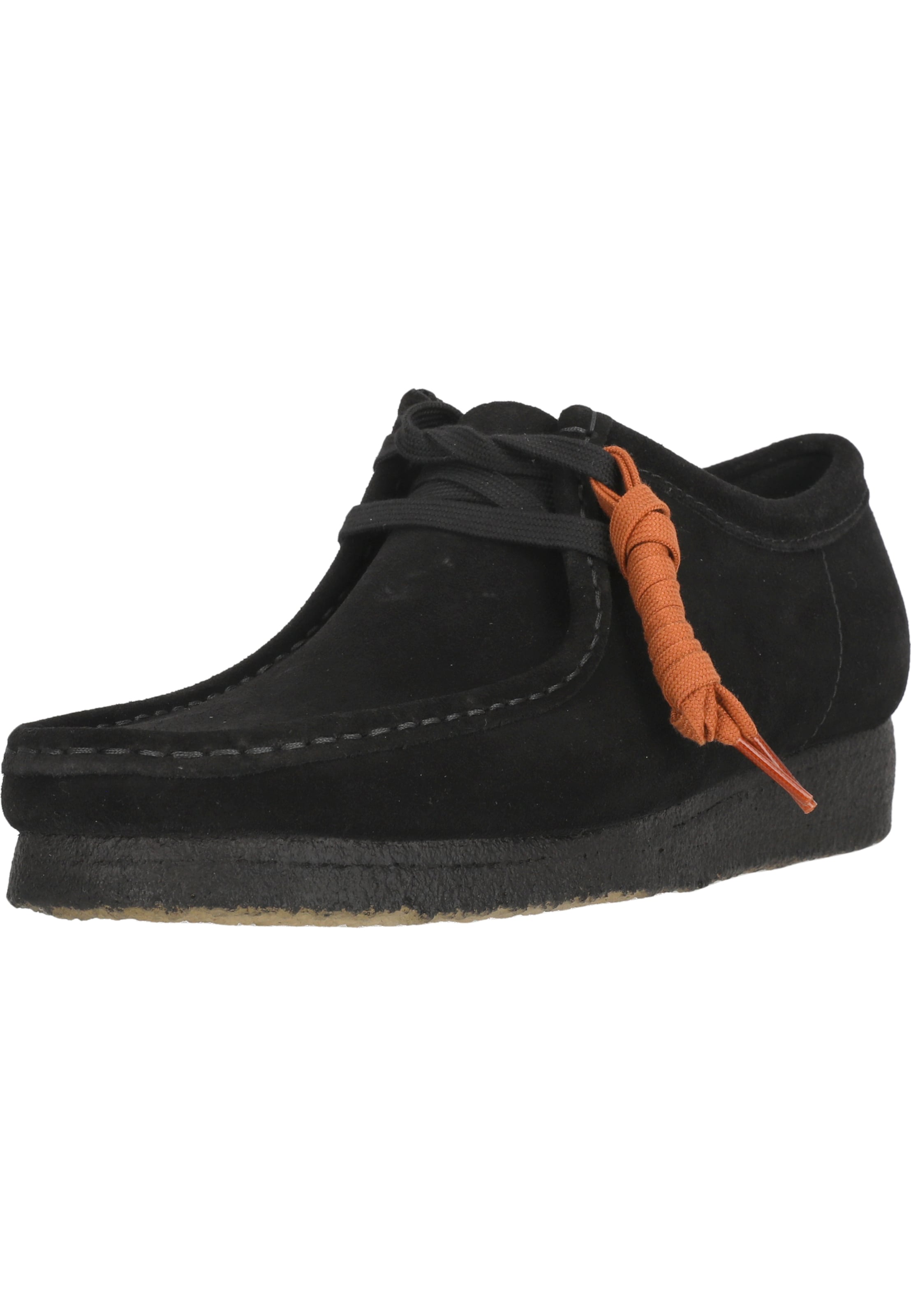 CLARKS Schnürschuhe 'Wallabee Black' in Schwarz: Vorderseite
