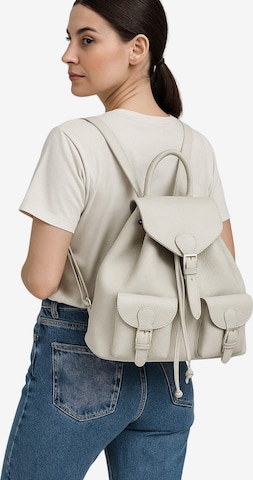 COLLEZIONE ALESSANDRO Backpack 'Chicaletta' in Beige: front
