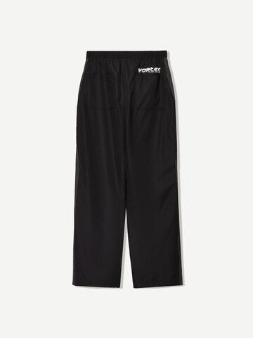 Bershka Regular Trousers in Black