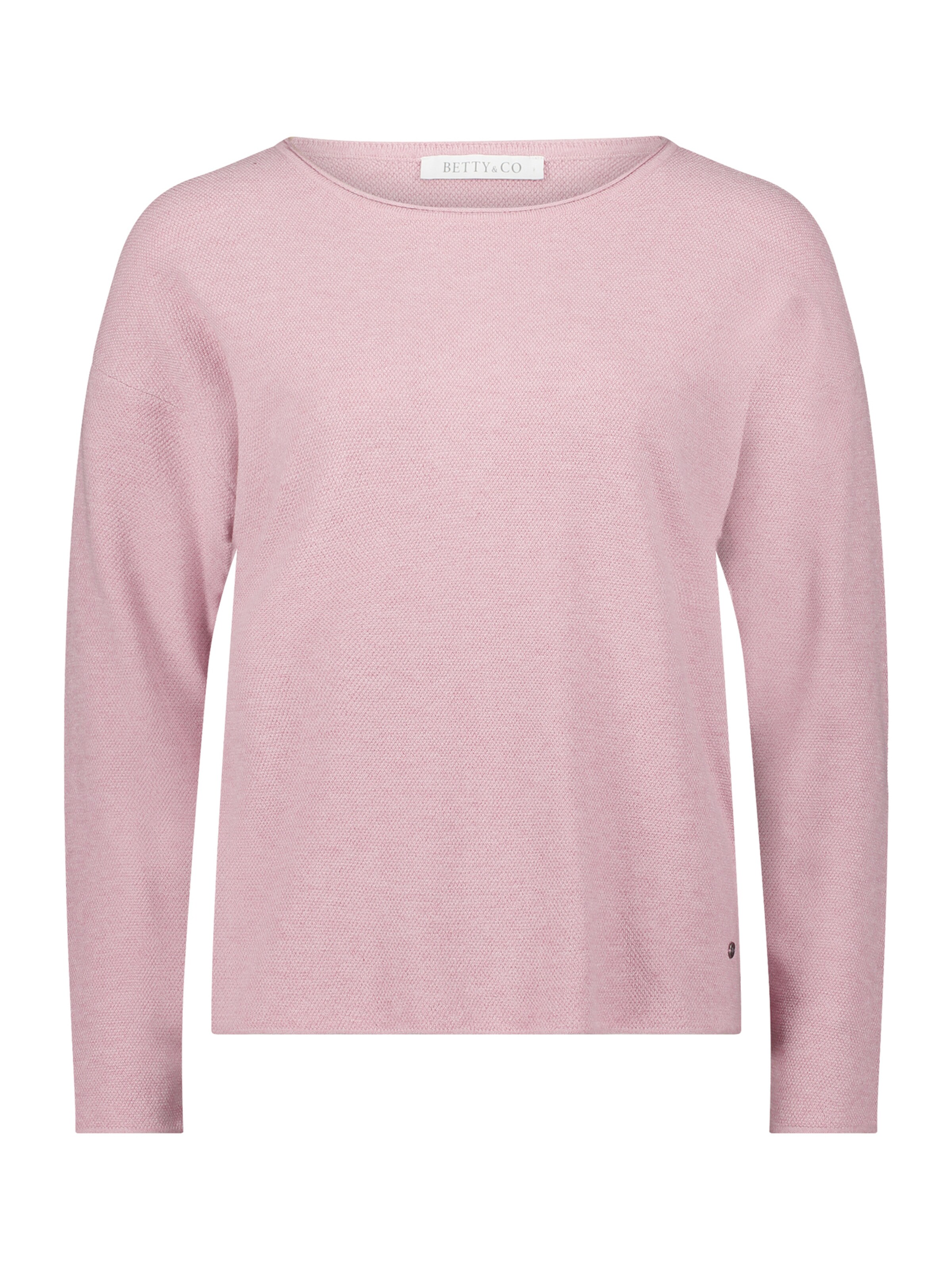Betty & Co Strickpullover mit Rundhalsausschnitt in Pink: Vorderseite