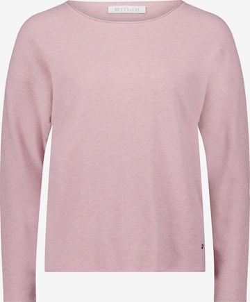 Betty & Co Strickpullover mit Rundhalsausschnitt in Pink: Vorderseite