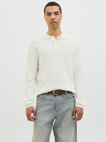 Pull-over 'JJEGEORGE' JACK & JONES en blanc : devant
