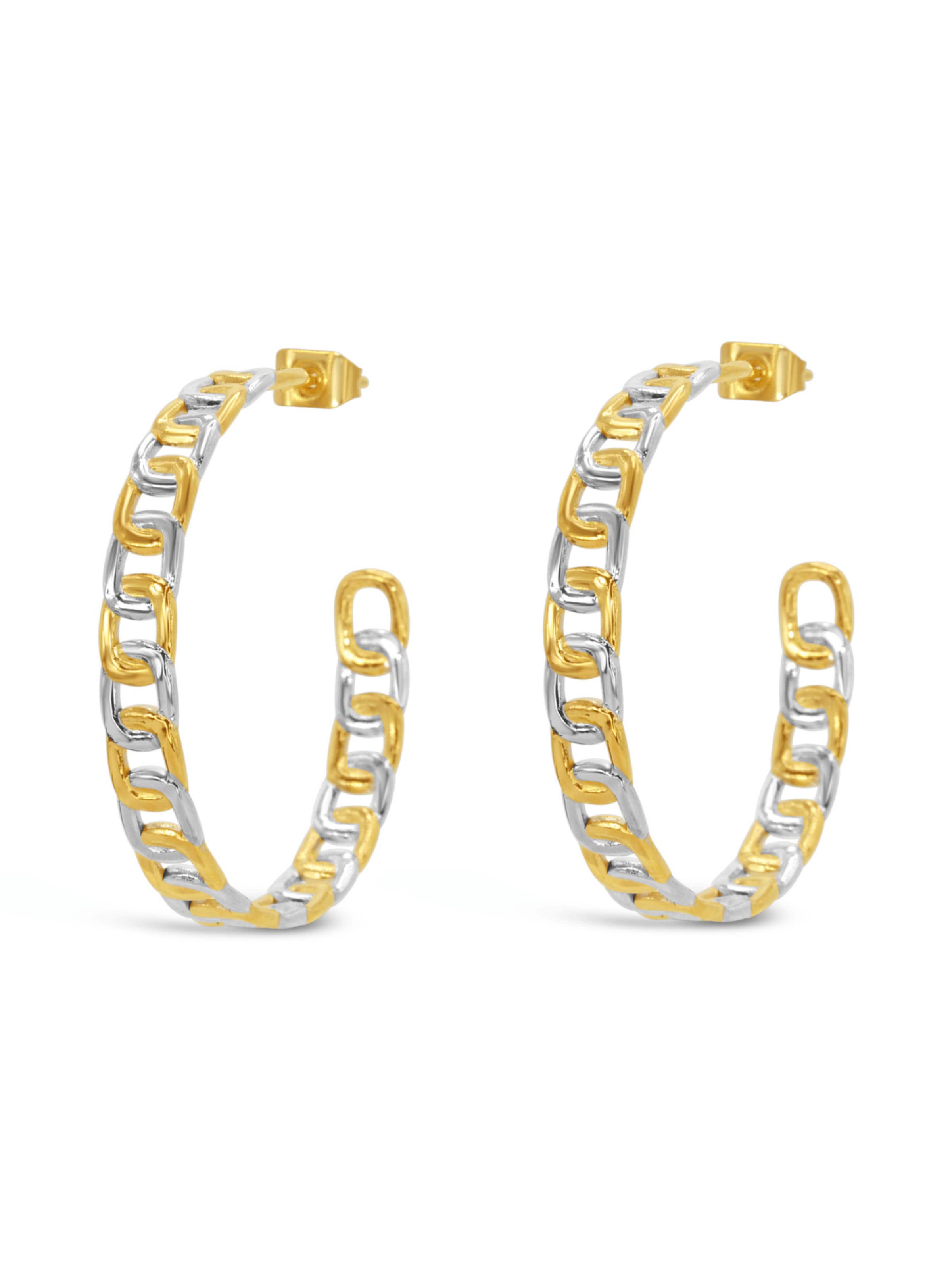 ARS-ARGENTI Ohrringe 'BI 2 COLOR'‌‌‌‌‌ in Gold: Vorderseite