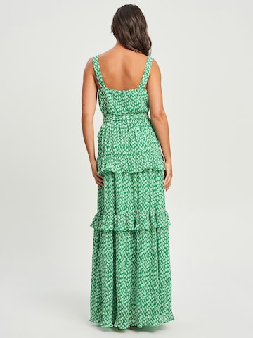 Tussah Dress 'NATALIA' in Green: back