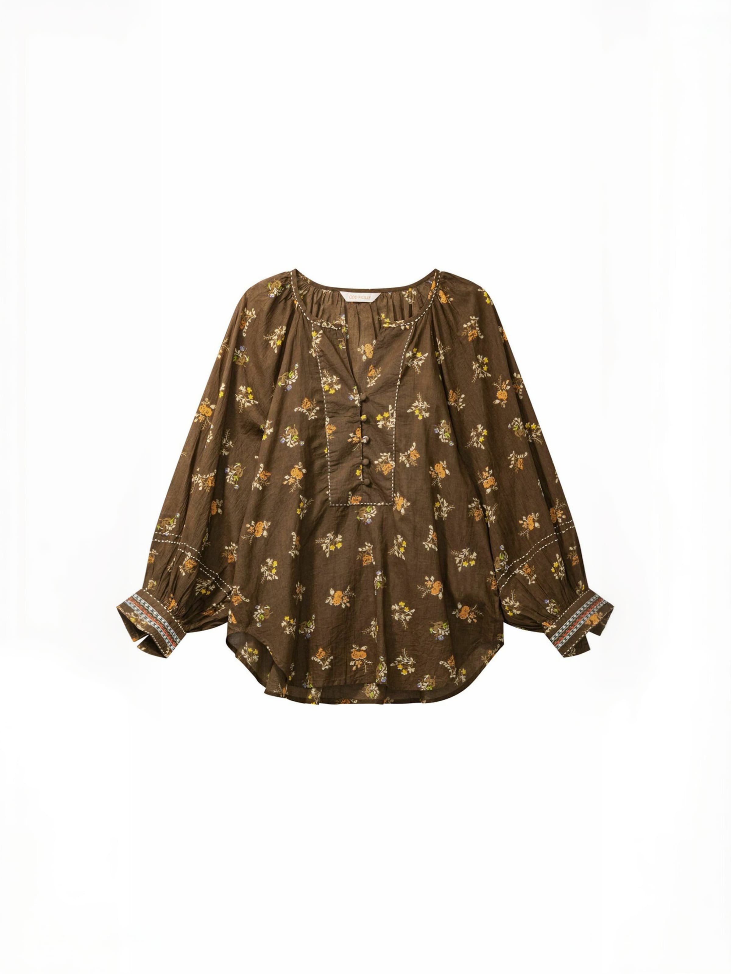 Odd Molly Shirt ' Beautiful ' in Bruin: voorkant