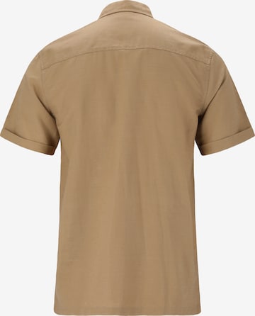 Cruz Regular fit Athletic Button Up Shirt 'Jericho' in Brown
