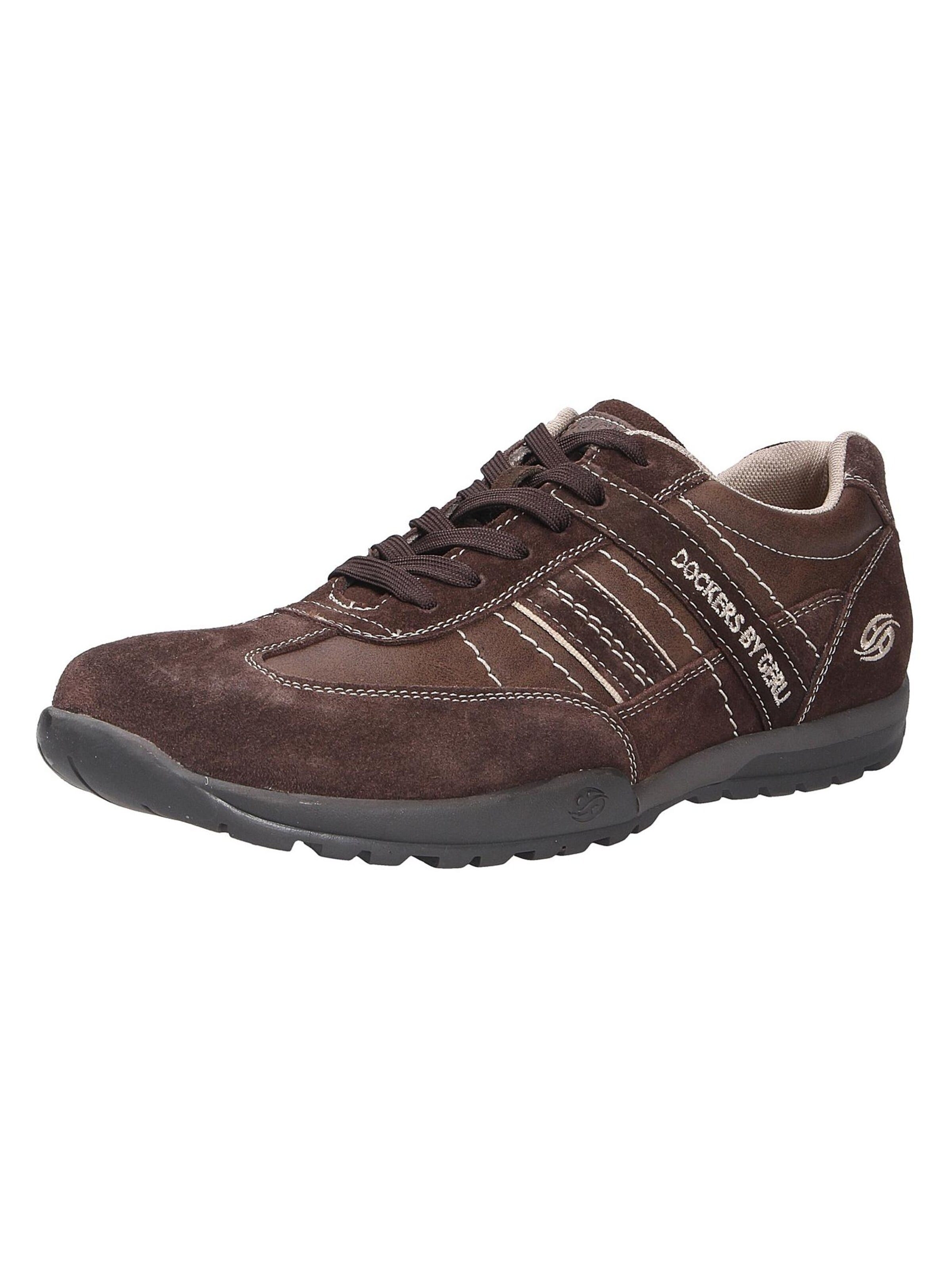 Sneaker bassa di Dockers by Gerli in marrone: frontale