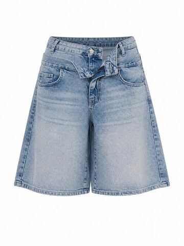 IT'S BASIC Baggy Jeans 'BERMUDA HIGH RISE SHORT' in Blauw