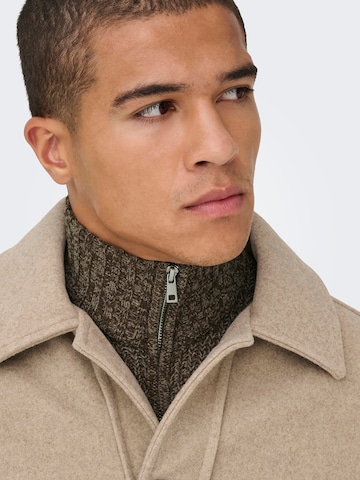 Only & Sons Sweater 'ONSJoin' in Brown