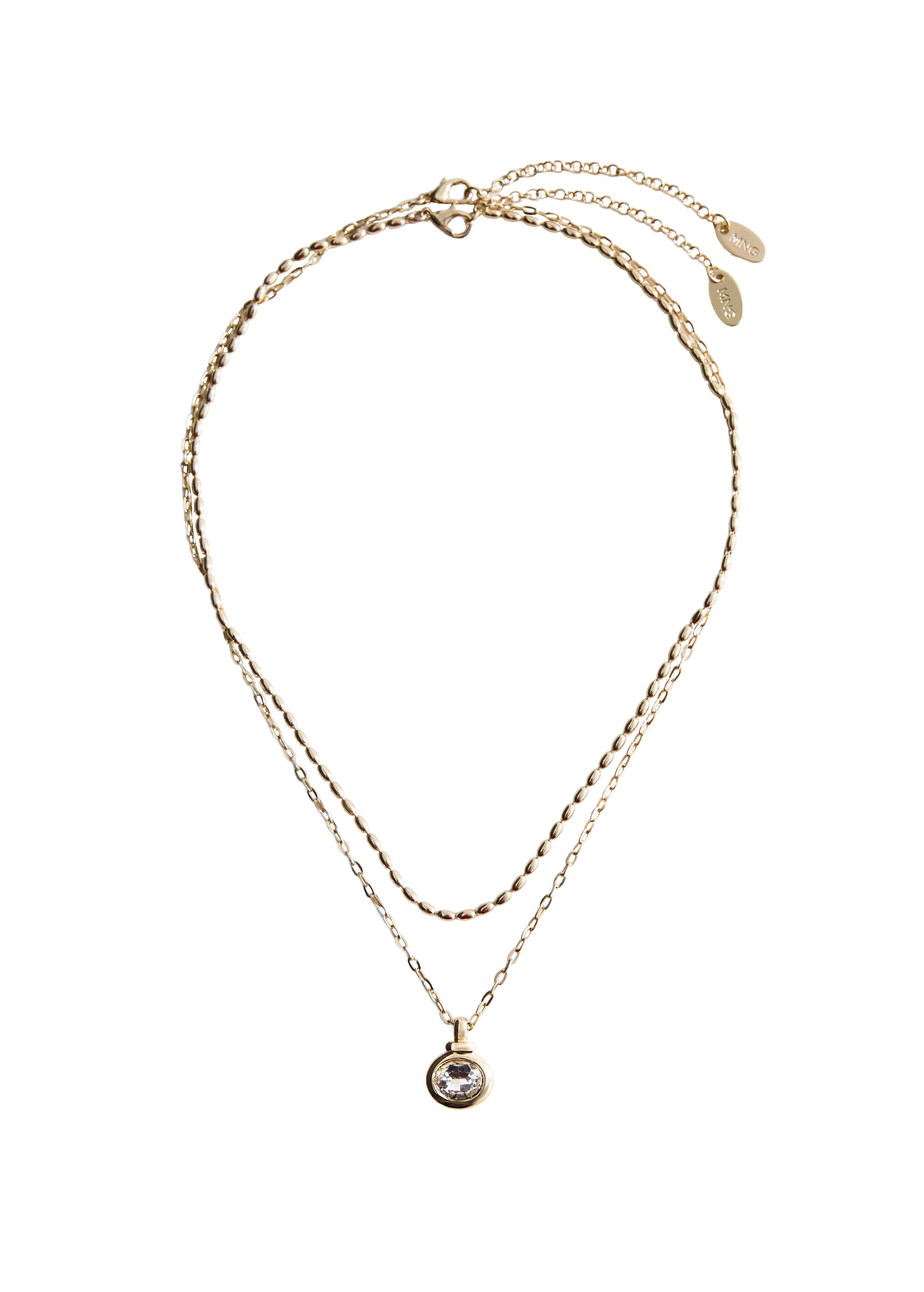 MANGO Ketting 'SILVIA' in One Size in de kleur Goud, Productweergave