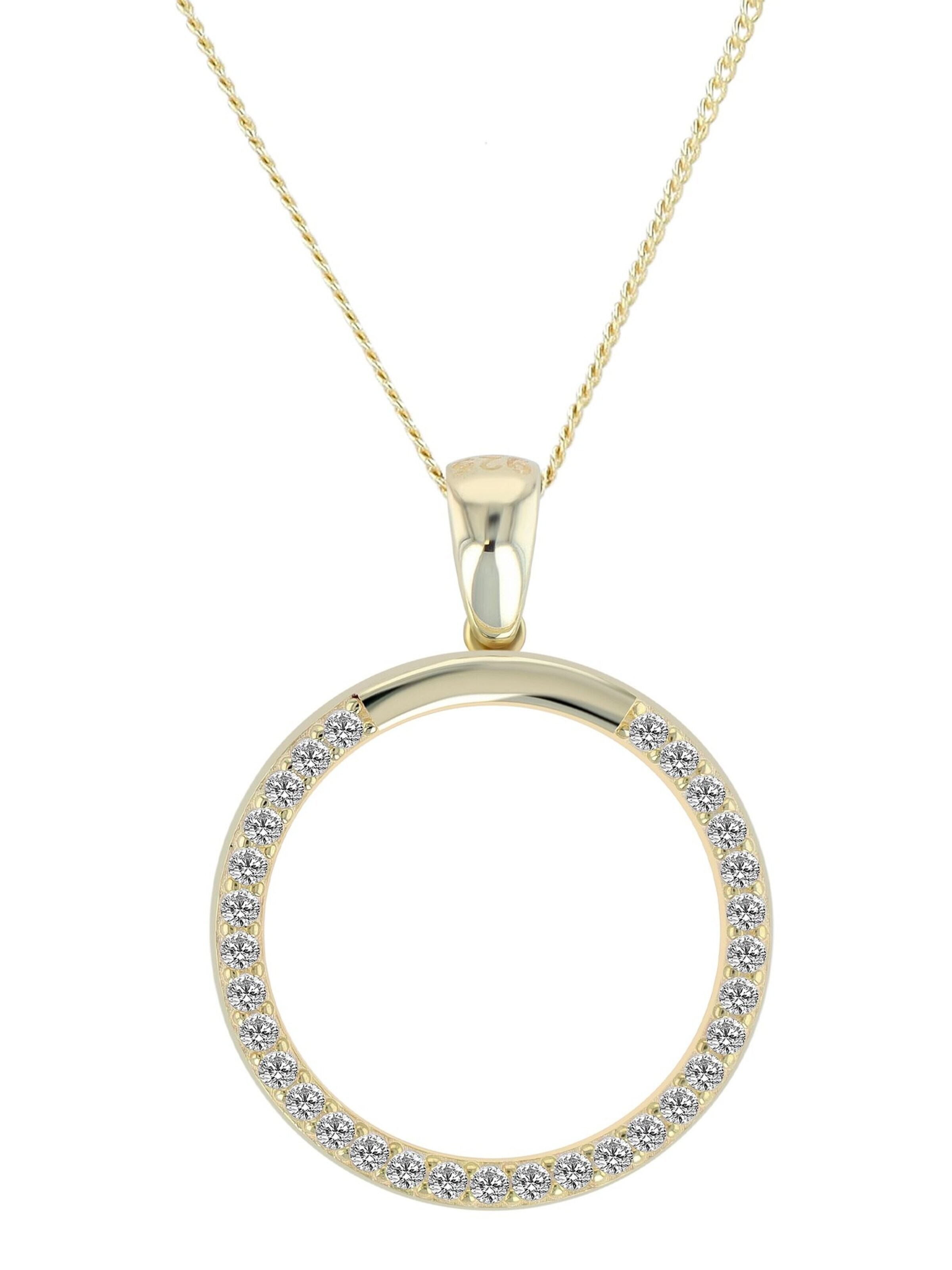 Akzent Pendant 'Lupita, 925 Sterlingsilber, langlebig' in Gold: front