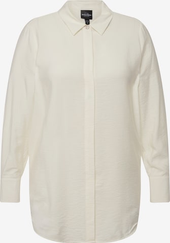 Ulla Popken Blouse 'Longtunika' in Beige: voorkant