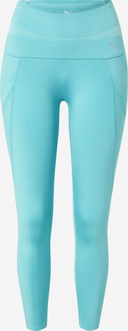PUMA Skinny Sportovní kalhoty 'Fashion Luxe ' – modrá: přední strana