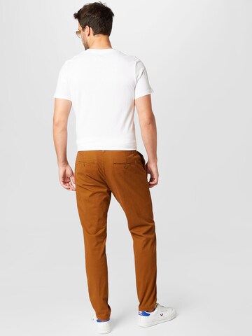 Only & Sons Slim fit Pleat-front trousers 'Cam' in Brown