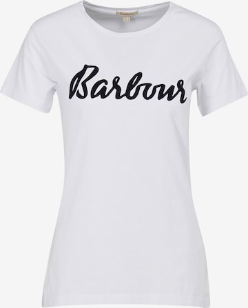 T-shirt Barbour en blanc : devant