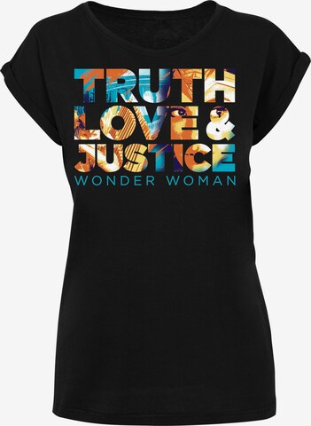 F4NT4STIC T-Shirt 'DC Comics Wonder Woman 84 Diana Truth Love Justice' in Schwarz: predná strana