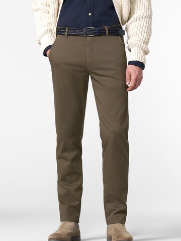 Regular Pantalon chino MEYER en marron : devant