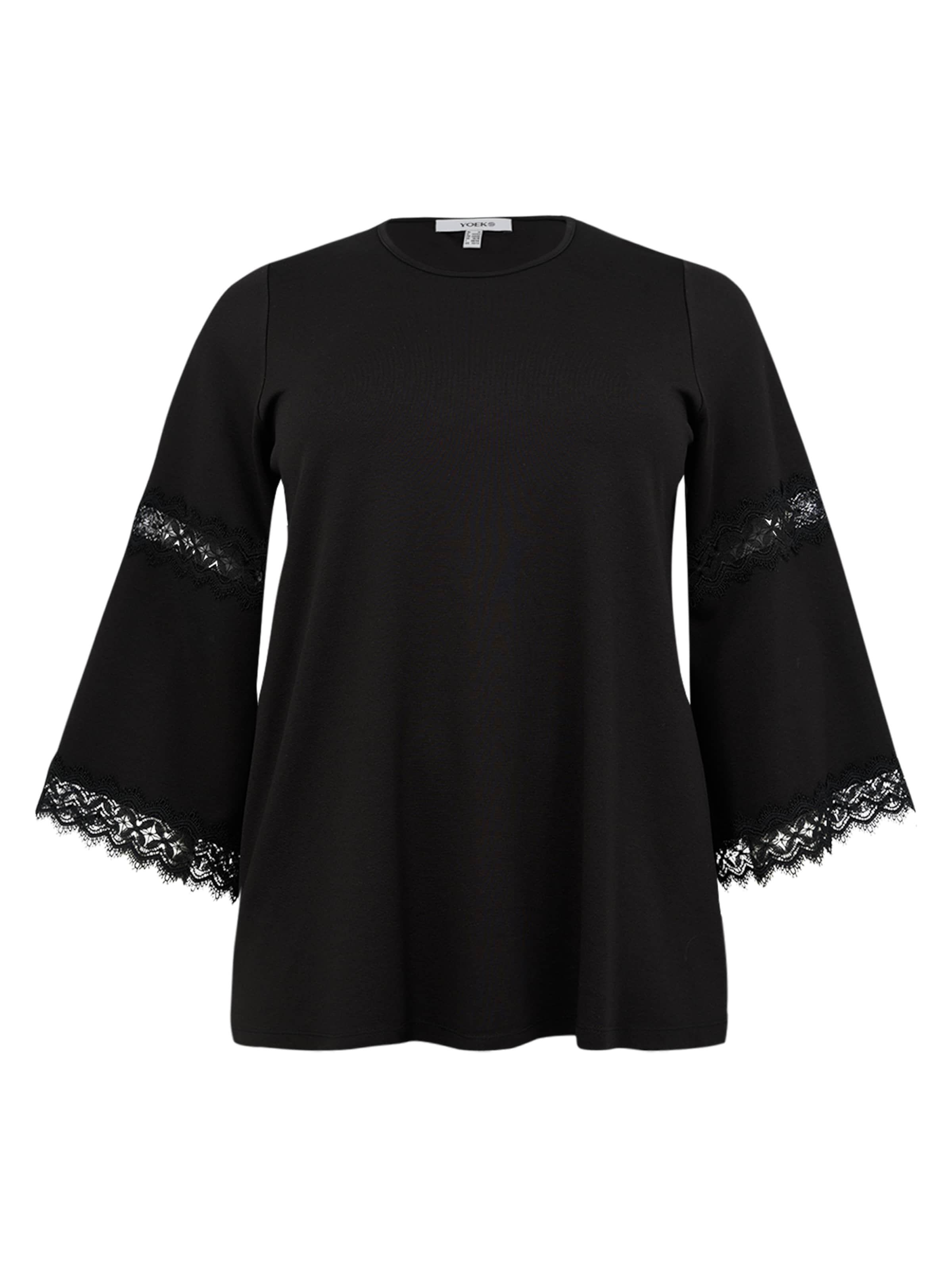 YOEK T-shirt in Schwarz: Vorderseite