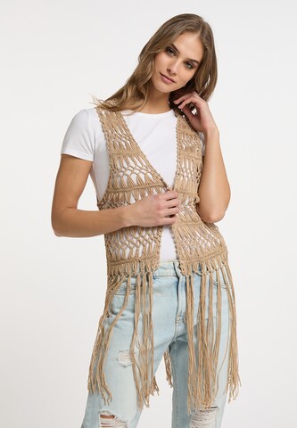 IZIA Vest in Beige: front