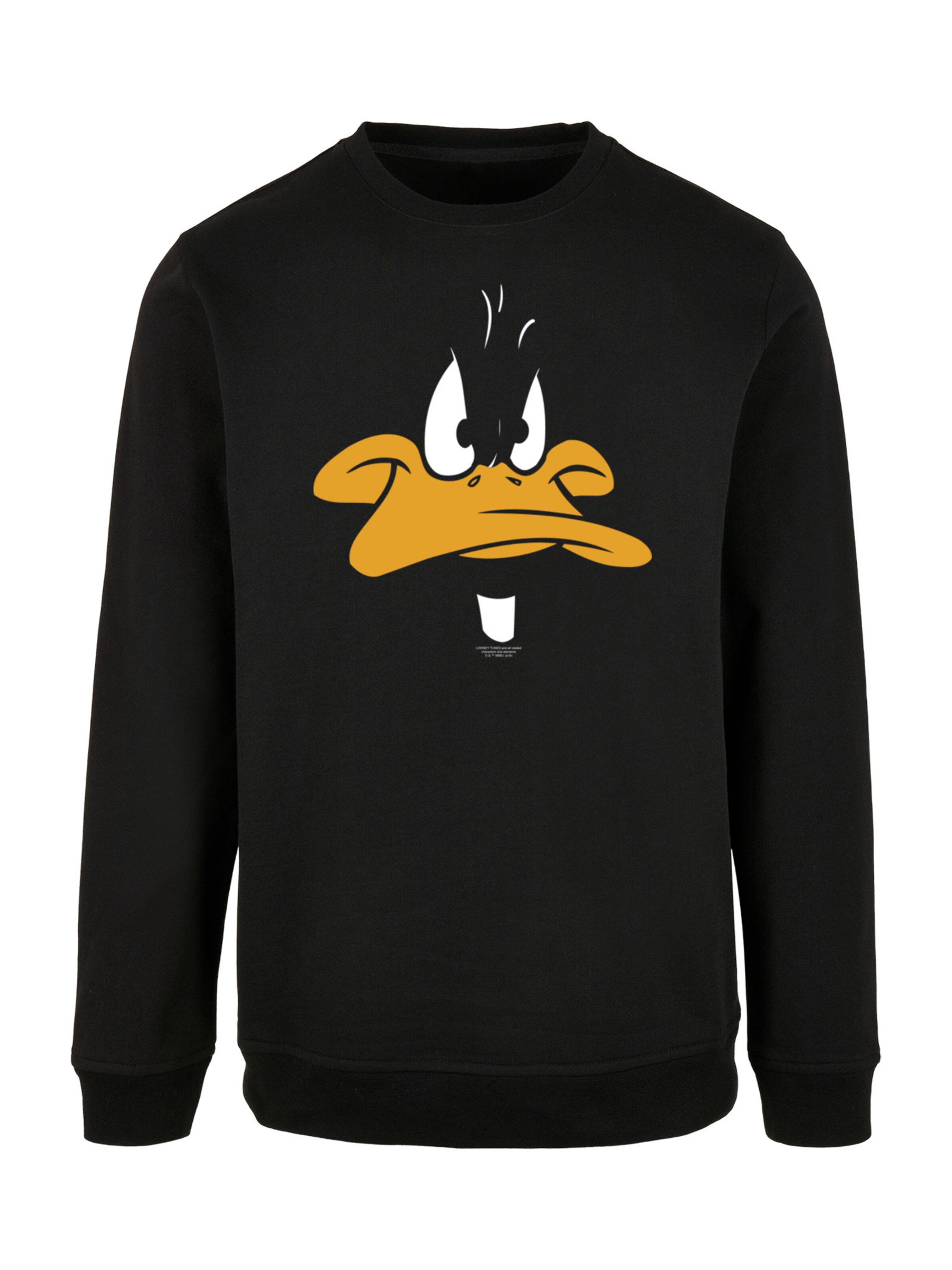 F4NT4STIC Sweatshirt 'Looney Tunes Daffy Duck' in Schwarz: Vorderseite