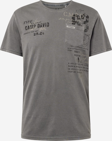 CAMP DAVID Shirt in Grey: front