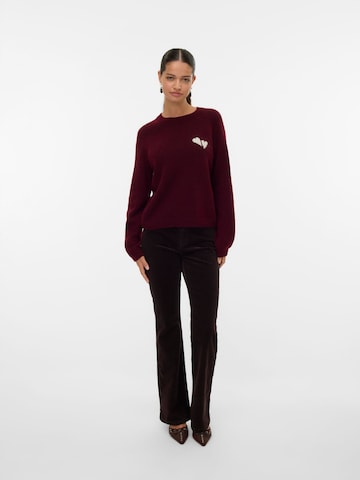VERO MODA Trui 'VMBam' in Rood