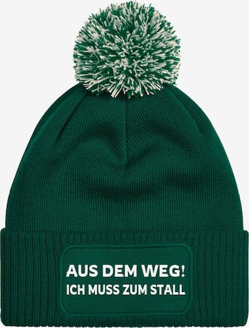 Youth Designz Mütze 'Muss zum Stall' in Grün: Vorderseite