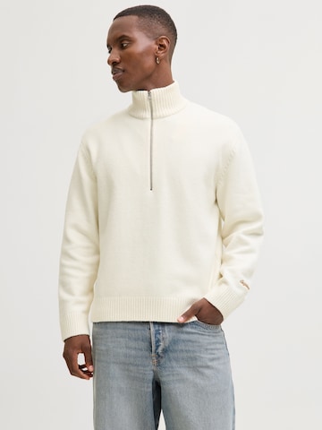 JACK & JONES Sweater 'JORNorrebro' in Beige: front