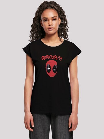 T-shirt 'Marvel Deadpool Seriously' F4NT4STIC en noir : devant
