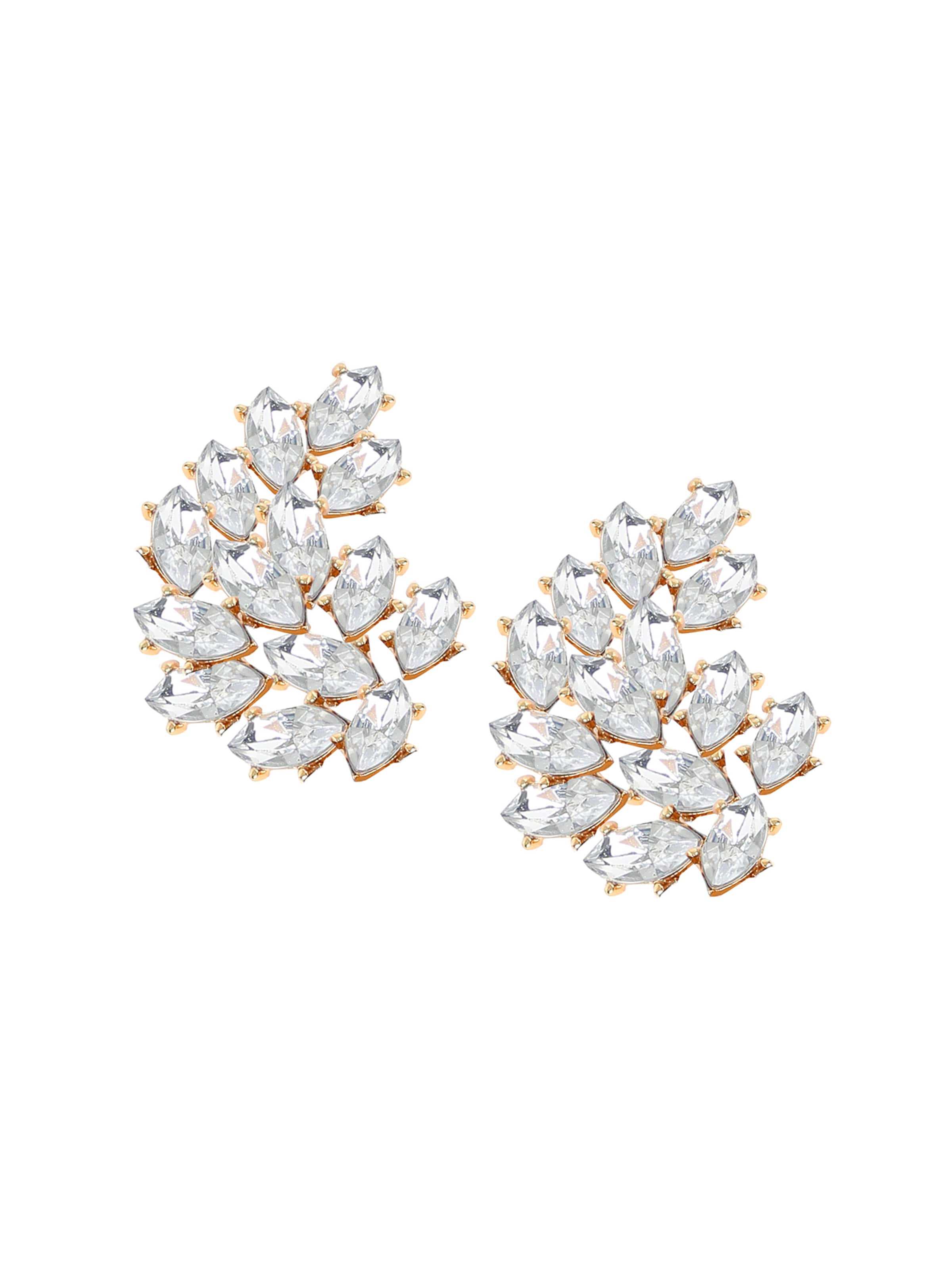 SOHI Oorbellen 'Varsha' in Goud: voorkant