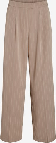 VILA Wide leg Pleat-Front Pants 'Darka' in Beige: front