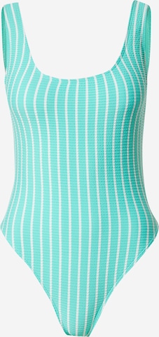 River Island Bralette Swimsuit in Blue: front