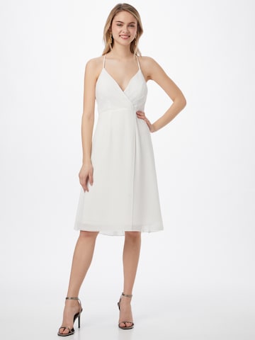 STAR NIGHT Cocktail Dress in White: front