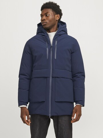 Parka mi-saison 'JCOCharlie' JACK & JONES en bleu : devant