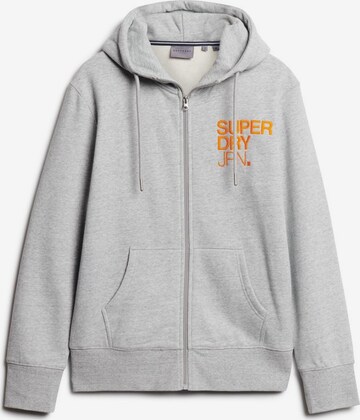 Superdry Sweatjakke 'Brand Mark' i grå: forside