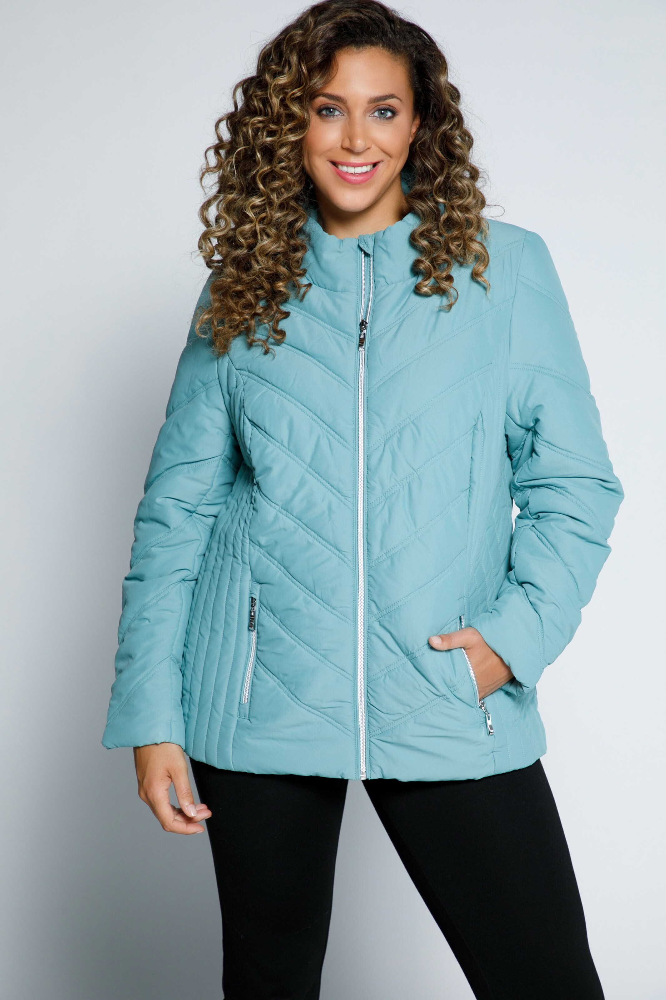 Frauen Jacken Ulla Popken Jacke 'Hyprar' in Hellblau - NG26132 Frauen Jacken Ulla Popken Jacke 'Hyprar' in Hellblau - NG26132