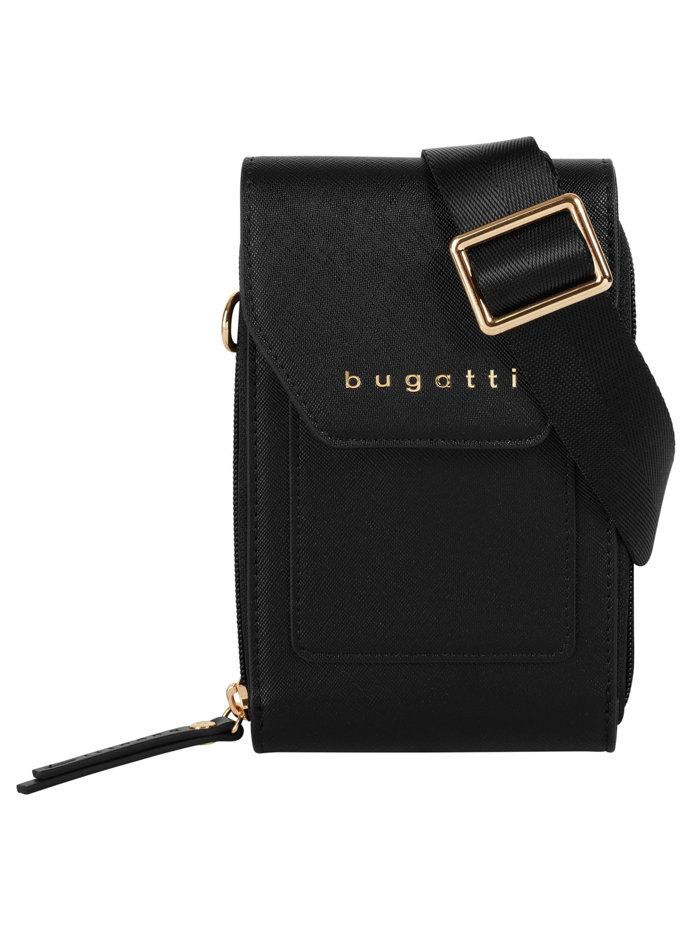 bugatti Wallet 'ELLA SAFFIANO' in Black: front