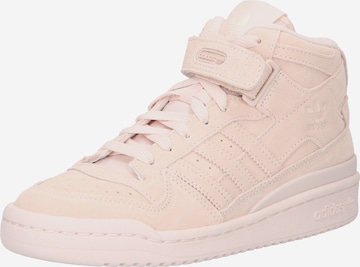 Baskets hautes 'Forum' ADIDAS ORIGINALS en rose : devant