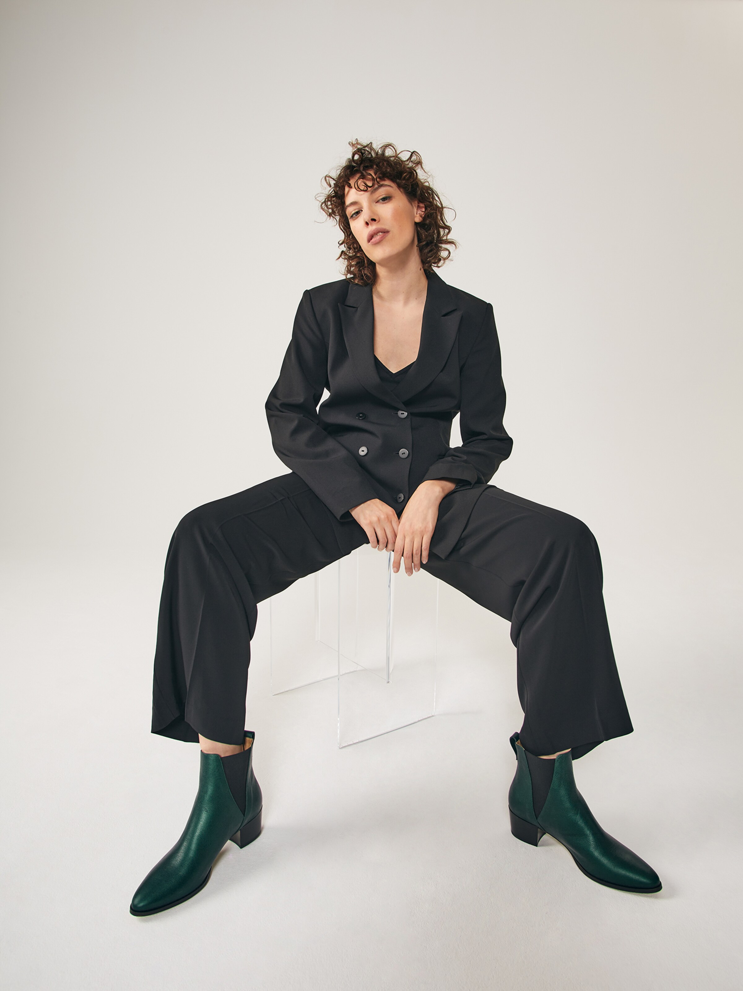 Frauen Stiefeletten NINE TO FIVE Chelsea Boots 'Brygge' in Smaragd - TX71402 Frauen Stiefeletten NINE TO FIVE Chelsea Boots 'Brygge' in Smaragd - TX71402