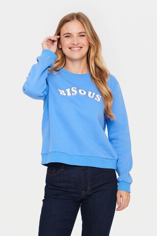 SAINT TROPEZ Sweatshirt 'Dajla' in Blue: front